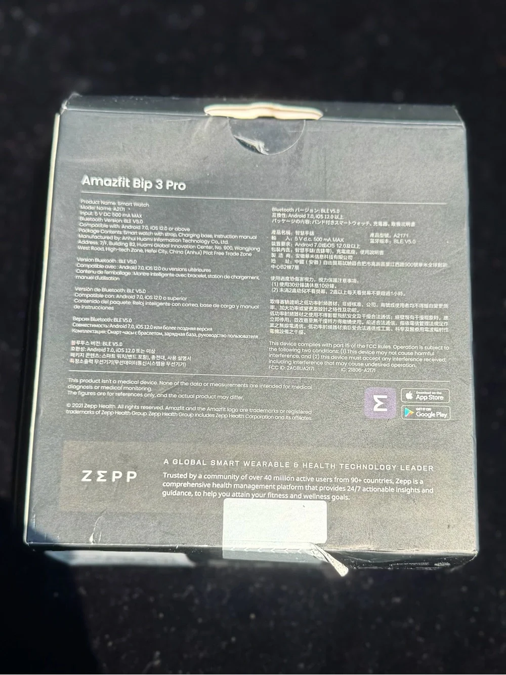 Amazefit Bio 3 Pro Black Fitness Smartwatch